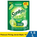 【Kombo 4 Pack】Sunlight Pencuci Piring Lime 1.5L x4